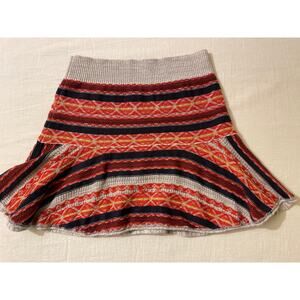 Free People Womens Size Small Sweater Knit Skirt Striped‎ Casual